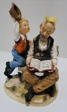 VTG Norleans Old Man and Boy on Bench,Boy Catching Butterfly~ 7.5