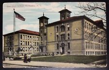 Postcard East High School Rochester NY 1917 American Flag Students  picture