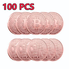 100PCS Collectible Btc Souvenir Copper Coin Bitcoin Physical Commemorative Coin picture