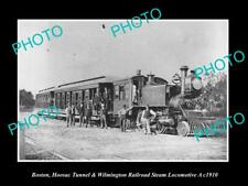 OLD 8x6 HISTORIC PHOTO OF BOSTON HOOSAC & WILMINGTON RAILROAD STEAM TRAIN 1910 picture