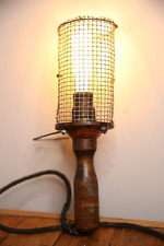 Vintage Wood Handle industrial lamp light Cage Hanging Auto drop trouble lamp picture