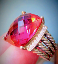 ❤❤ Stunning DAVID YURMAN Huge Pink TOURMALINE Gemstone  &  Multi 8 DIAMOND Ring picture