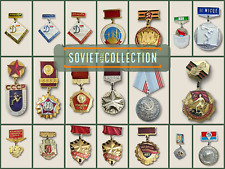 Lot of 20 Vintage Soviet  (USSR) Medals badges 100% Original picture