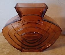 Vase Art Glass Mid Century Art Deco Amethyst Glass Vase1 8” Tall picture