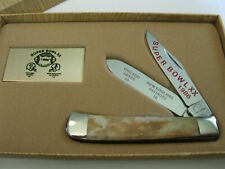 Smoky Mountain Knife Works 1986 SUPER BOWL XX Trapper Knife Made In JAPAN picture