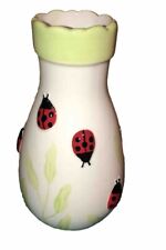 Adorable 7 Inch Ceramic Ladybug Vase ￼adorable Fun picture