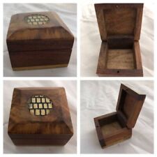 Vintage Wood Box Hand Carved Beautiful Perfect Rare Wedding Engagement Ring 2