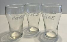 VTG Coca-Cola 5” Glass Tumblers (3) “Enjoy Coke” Drinkware picture