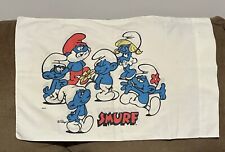 Vintage 1980s Smurfs Standard Pillowcase Peyo By Lawtex picture