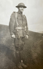 ORIGINAL  WW1 U.S. ARMY SOLDIER in FRANCE c1917 - PHOTO POSTCARD RPPC picture