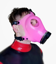New Rubber Pink Gas Mask Fetish Breath Play picture