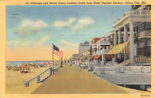 Baltimore Avenue Looking North Ocean City  Maryland 1944 Linen Postcard   picture