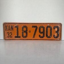 1932 Kansas License Plate 18-7903 Car Tag Antique Collector Man Cave Decor picture