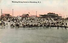 Watching Diving Contest at Keansburg New Jersey NJ c1910 Postcard picture