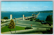 c1960s Lake Washington Floating Bridge Snoqualmie Pass Vintage Postcard picture