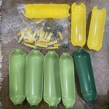 8 Vintage Royal Plastic Corn on the Cob Trays & Holders Serving Set Green BLN picture