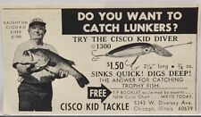 1965 Cisco Kid Diver Tackle Fishing Lure Catch Lunkers Print Ad Chicago Illinois picture