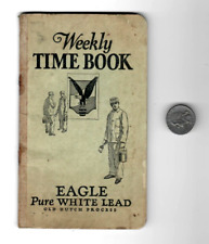 Painter's Weekly Time Book 1930's Dutch Boy Eagle White Lead Paint picture