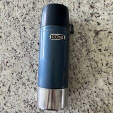 Vintage Thermos Vacuum Bottle Model 2480 King Seeley 1 LT Stainless Steel Blue picture