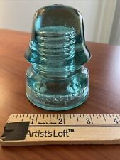 Antique Glass Insulator Light Aqua Blue Green Brookfield New York picture