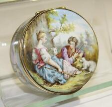 Austrian Viennese Hand Painted Enamel & Gilt Silver Box late 19th century picture