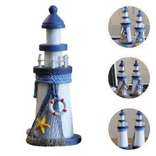 Wooden Lighthouse Rustic Beach Decor Nautical Lighthouse Ornament Decoration picture