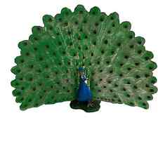 Schleich 2012 Peacock Brid Figurine Toy 4 Inch Tall D-73527 Green Blue picture