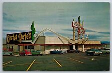 Vintage Postcard NV Jackpot Cactus Pete's Bar Casino 50s Cars c1963 ~13396 picture