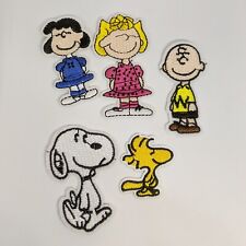 Peanuts Charlie Brown Set Of Five Embroidered Iron-on Patches Cartoon Snoopy... picture