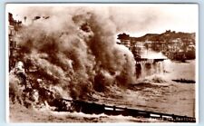 RPPC Record Sea HASTINGS huge wave Sussex ENGLAND UK Real Photo Postcard picture
