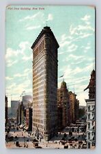 New York City NY, Flat Iron Building, Antique, Vintage Souvenir Postcard picture