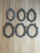Lot Of 6 Vintage Metal Ornate Picture Frames Italy picture