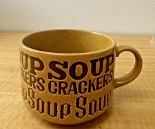 Speckled Stoneware Soup Mug Crackers Japan 14 OZ Orange/Gold Color Specks picture