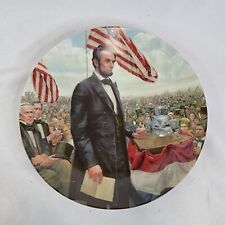 Vtg Abraham Lincoln Collectors Plate The Gettysburg Address Knowles 1986 13033D picture