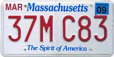 MASSACHUSETTS License Plate - (RANDOM LETERS/NUMBERS) ***READ picture