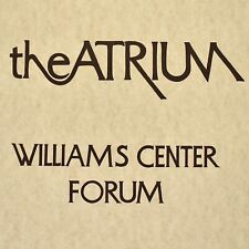1980s The Atrium Restaurant Menu Williams Center Forum Tulsa Oklahoma OK #1 picture