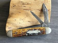 Rare Marshall Wells Hardware Co Brown Bone Jack Folding Pocket Knife picture