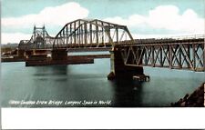 New London Draw Bridge Longest Pan World Antique Divided Back Unposted Postcard picture