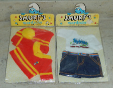 Vintage Smurfs Wardrobe Floppy Plush Doll Sets 1983 Keep On Smurfin' Red Sweater picture