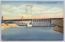 Cherokee Dam Holston River Eastern Tennessee TN Vintage Linen Postcard picture