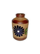 Vintage Mini Tonala Mexican Folk Art Pottery Sandstone Stoneware Bud Vase picture