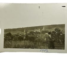 Bowler Hat RPPC German Countryside 1912 Tutor antique unused postcard picture