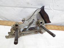 Antique Stanley Sweetheart Miller's Patent Plow Plane Wood Tool Body Fence Depth picture