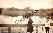 Real Photo 1911 Glass Works Factory At Cleveland NY Oneida New York RP RPPC L231 picture