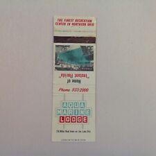 Vintage Matchbook Cover Aqua Marine Lodge Home of Instant Florida Northern Ohio picture