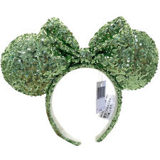 DisneyParks Green Minnie Mouse Bow Sequins Ears Mickey Headband Ears Kids Gift picture