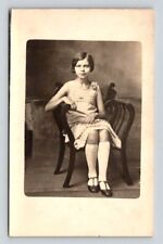 RPPC - Aunt Dorthy Age 11, 1928 with Paten Leather Shoes Postcard picture