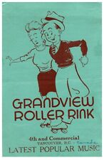 Vintage 1940s Vancouver BC Canada Roller Skating Rink Sticker picture