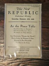 The New Republic Published Weekly, Saturday January 18th 1919 Vol XVII No 220 picture