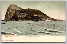 Gibraltar Rock Historic Coastal Landmark Boats Scenic Oceanfront UDB Postcard picture